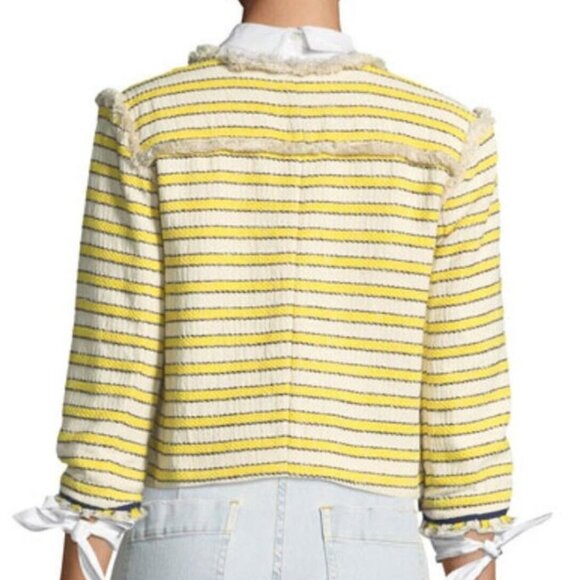 Veronica Beard Talie Jacket Tweed Blazer Off White Yellow. Size 8 - Picture 3 of 7